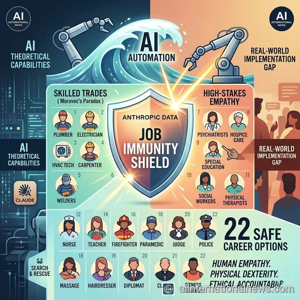 Anthropic Data Reveals 22 Career Paths Completely Safe From AI Automation 🛡️