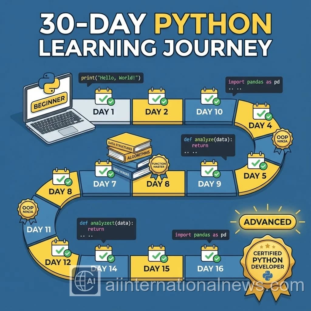 Learn Python in 30 Days: Complete Roadmap (2026 Edition)