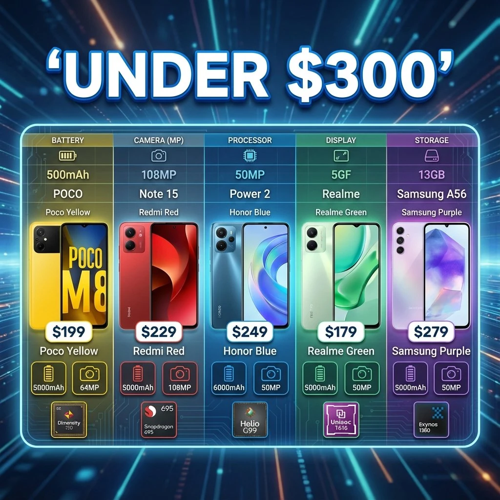 Best Budget Phones Under $300