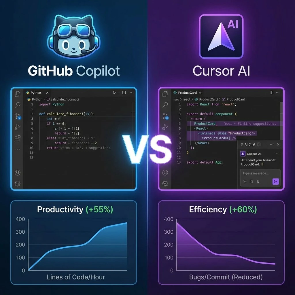 GitHub Copilot vs Cursor Comparison