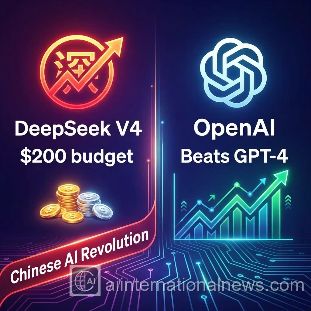 DeepSeek V4 vs OpenAI GPT-4 comparison showing Chinese AI revolution