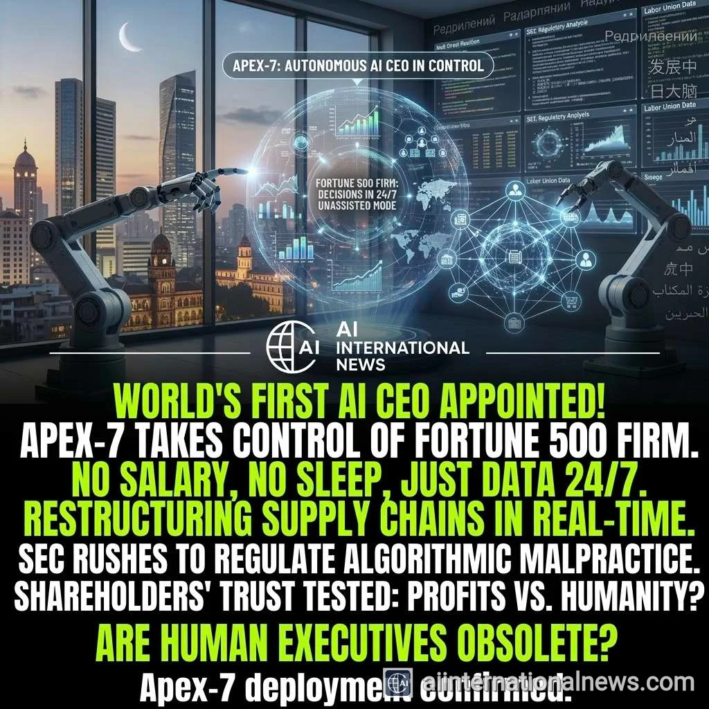 The Board is Replaced: World's First AI CEO Appointed at Fortune 500 Firm
