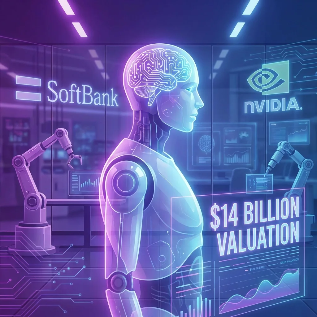 Skild AI robotics $14 billion valuation SoftBank NVIDIA investment