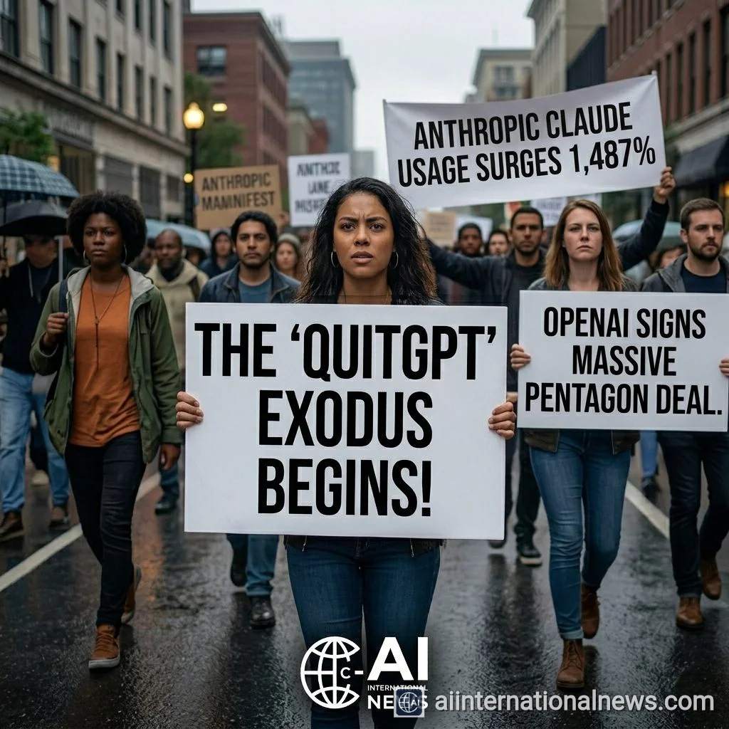 The 'QuitGPT' Exodus: How OpenAI's Pentagon Deal Triggered a 1,487% Surge for Anthropic's Claude